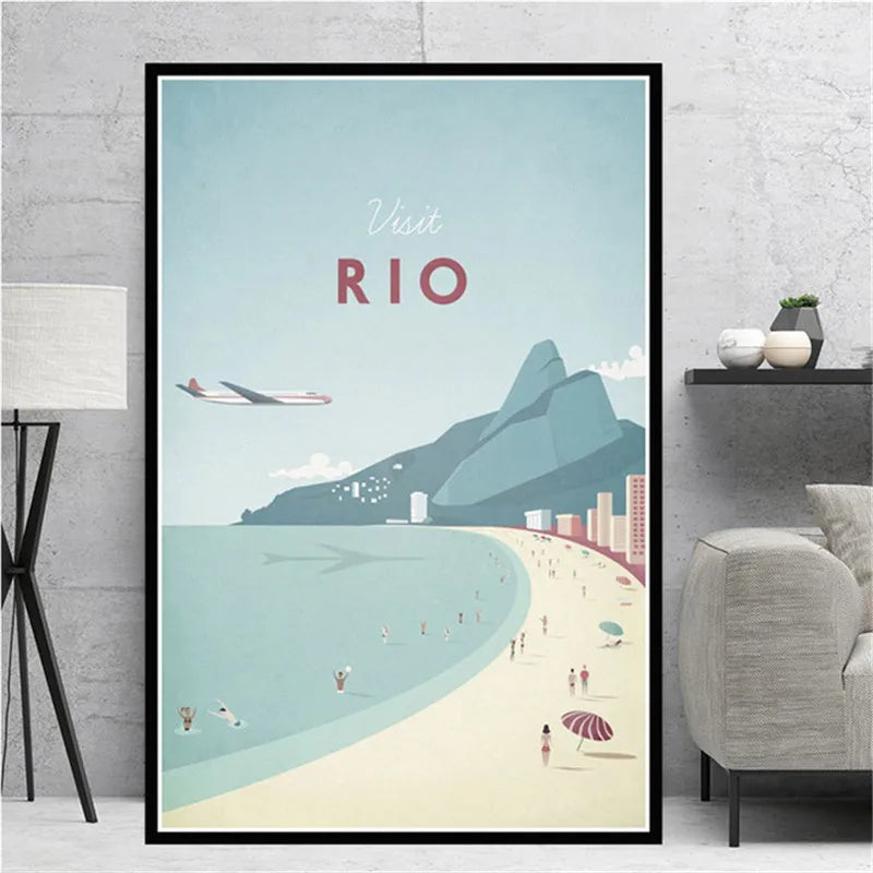 Minimalist Travel Posters Collection - Canvas & Curio