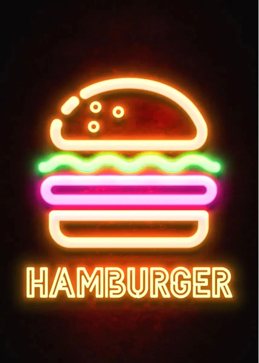 Neon Food Delights Collection - Canvas & Curio