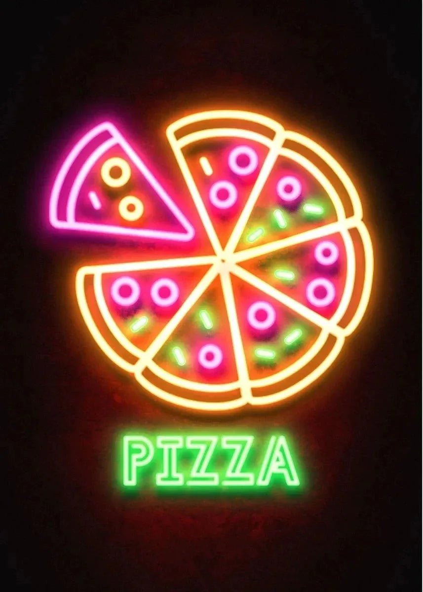 Neon Food Delights Collection - Canvas & Curio