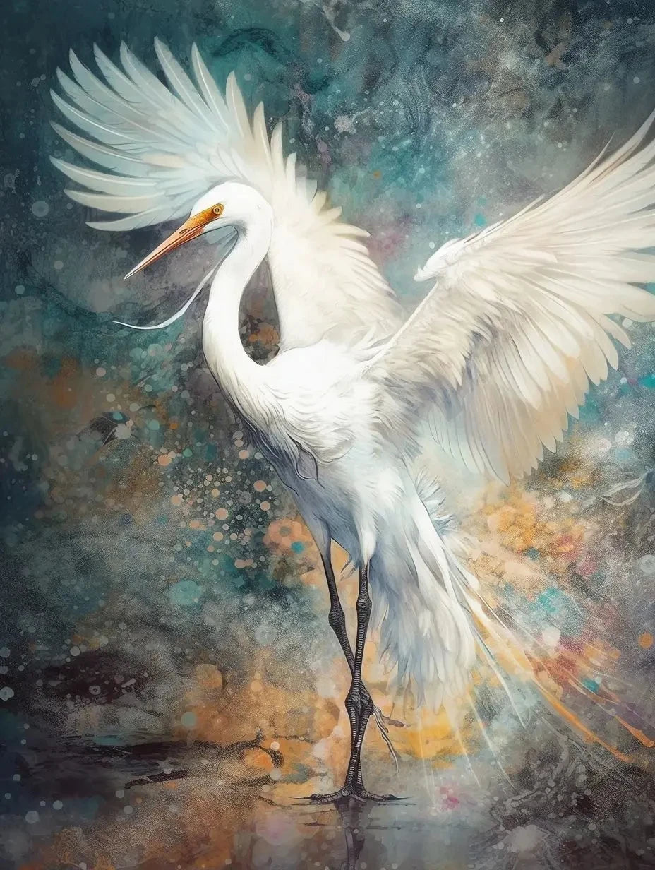 Golden Crane & Moon Collection - Canvas & Curio