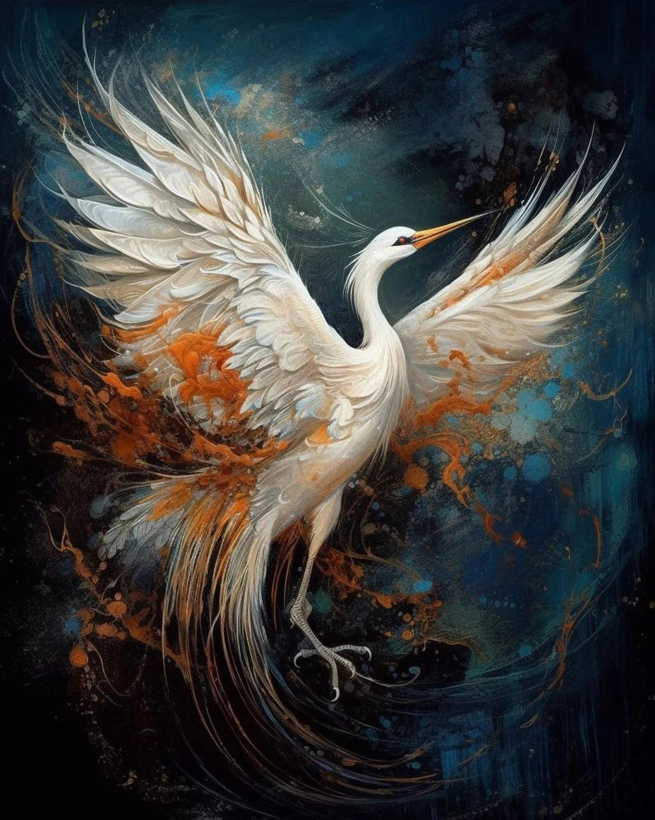 Golden Crane & Moon Collection - Canvas & Curio