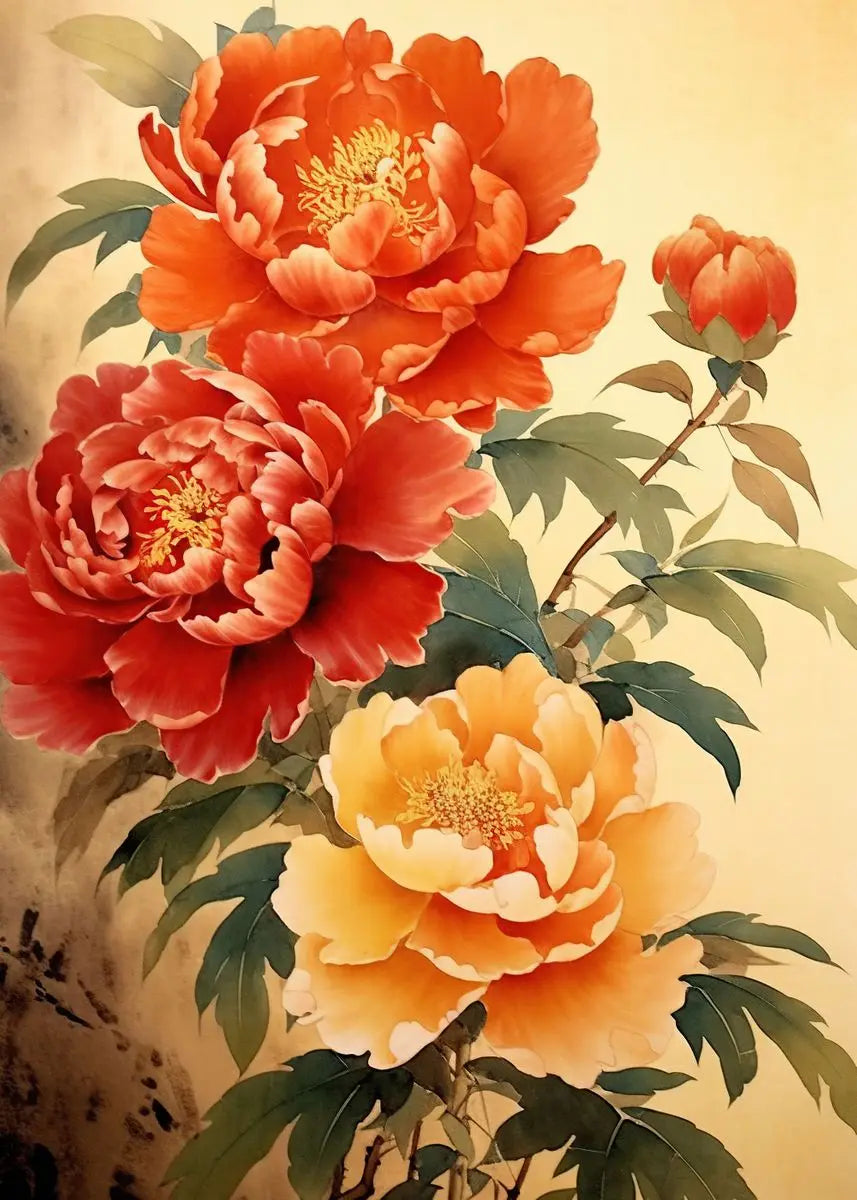 Chinese Peony Collection - Canvas & Curio