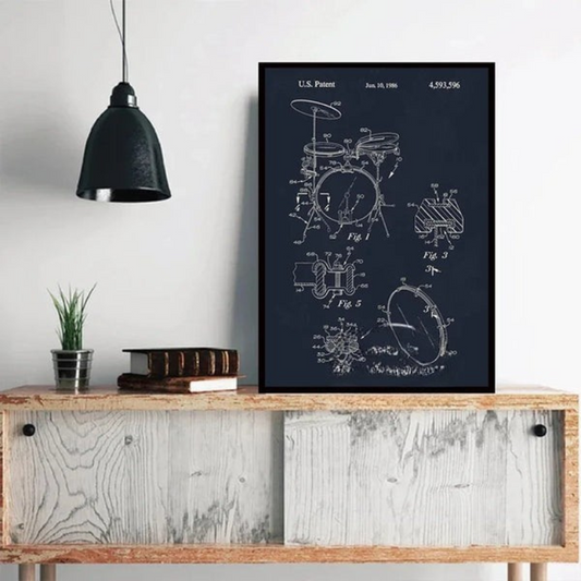Musical Instruments Blueprint Collection - Canvas & Curio