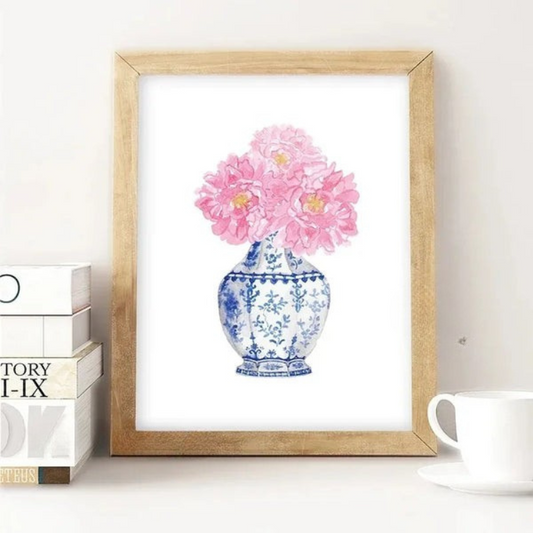 Blue & White Porcelain Vase Collection - Canvas & Curio