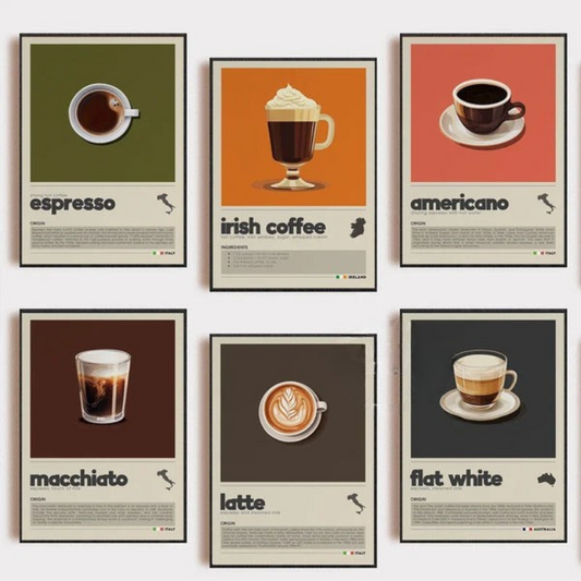 Minimalist Coffee Art Collection - Canvas & Curio