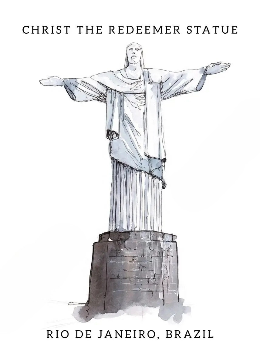 Famous Landmarks Watercolor Collection - Canvas & Curio