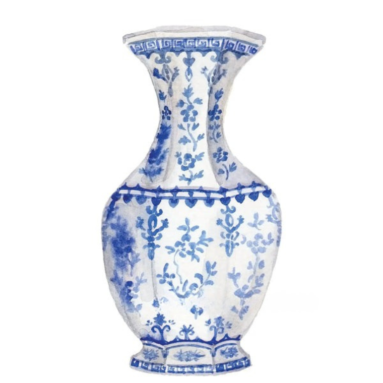 Blue & White Porcelain Vase Collection - Canvas & Curio