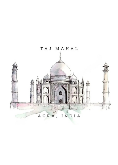 Famous Landmarks Watercolor Collection - Canvas & Curio