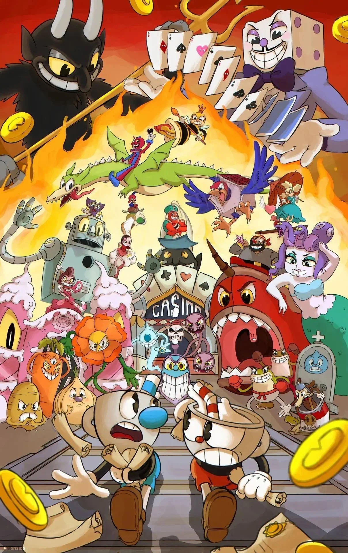 Cuphead Gaming Art Collection II - Canvas & Curio