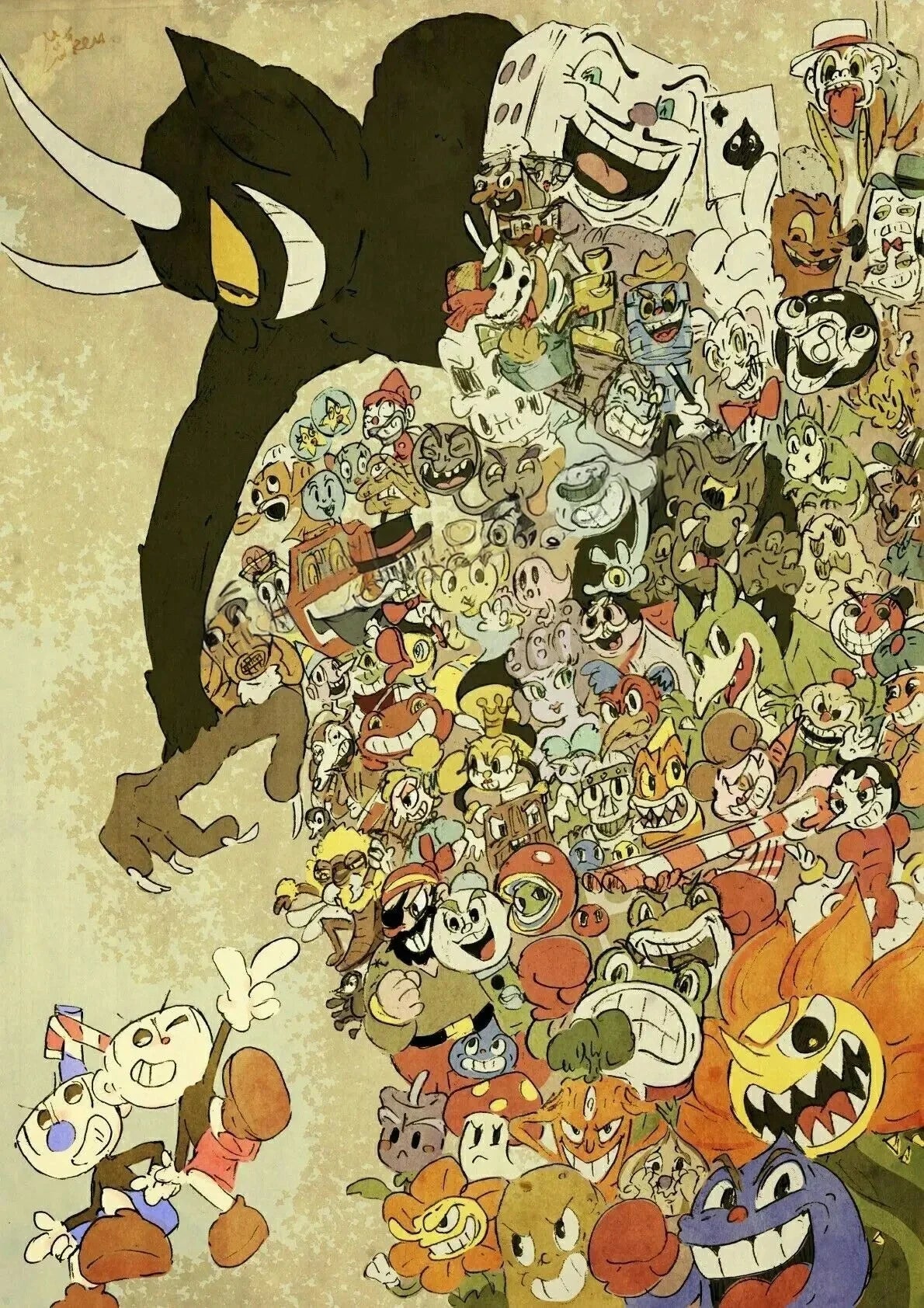 Cuphead Gaming Art Collection - Canvas & Curio
