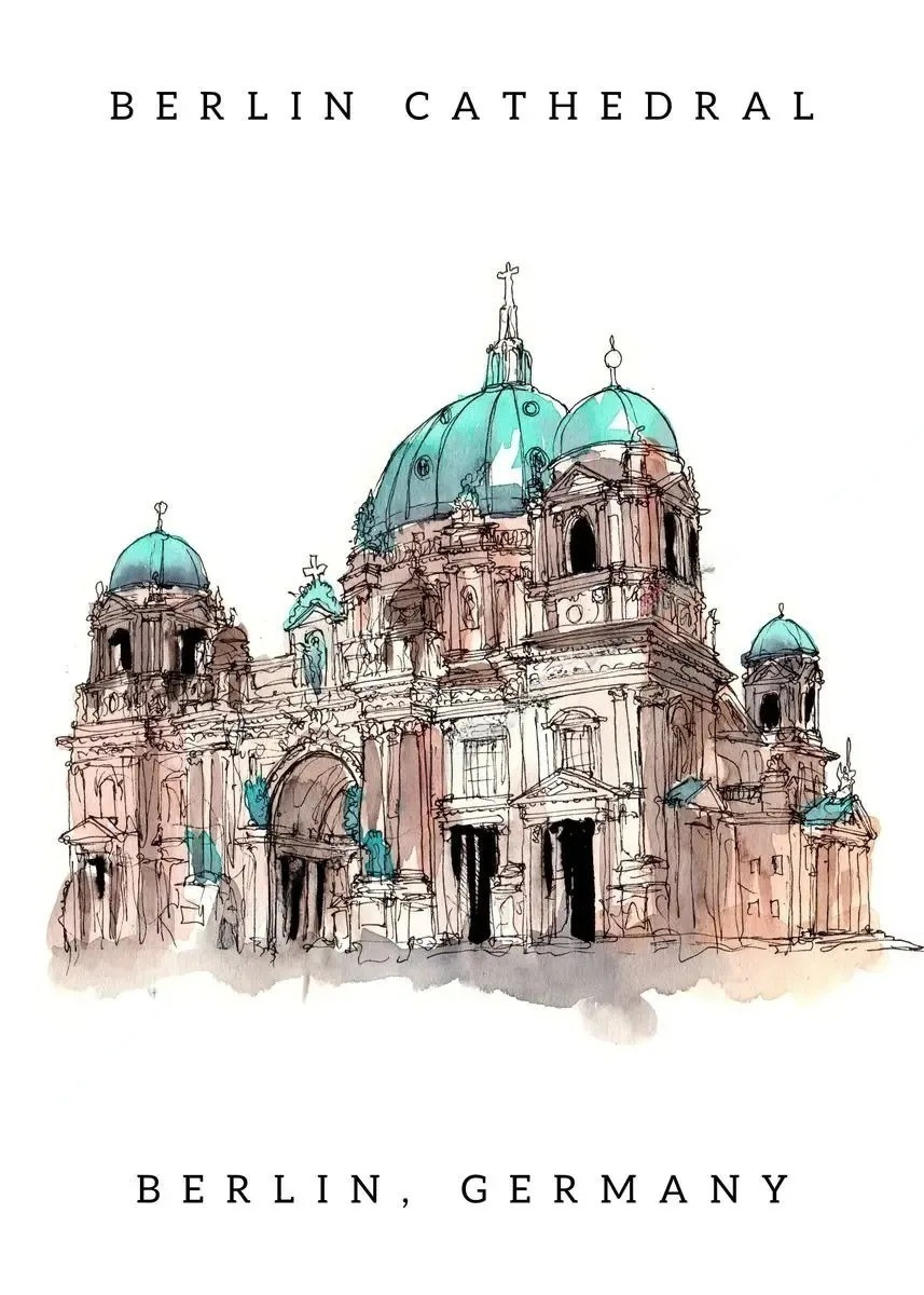 Famous Landmarks Watercolor Collection - Canvas & Curio