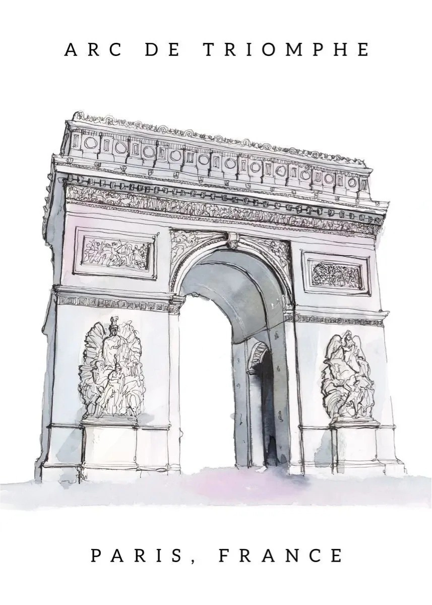 Famous Landmarks Watercolor Collection - Canvas & Curio