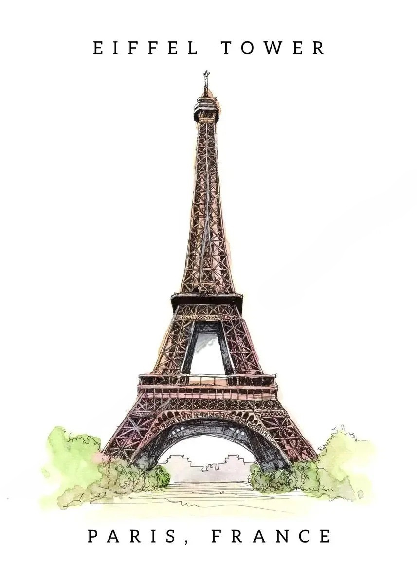 Famous Landmarks Watercolor Collection - Canvas & Curio