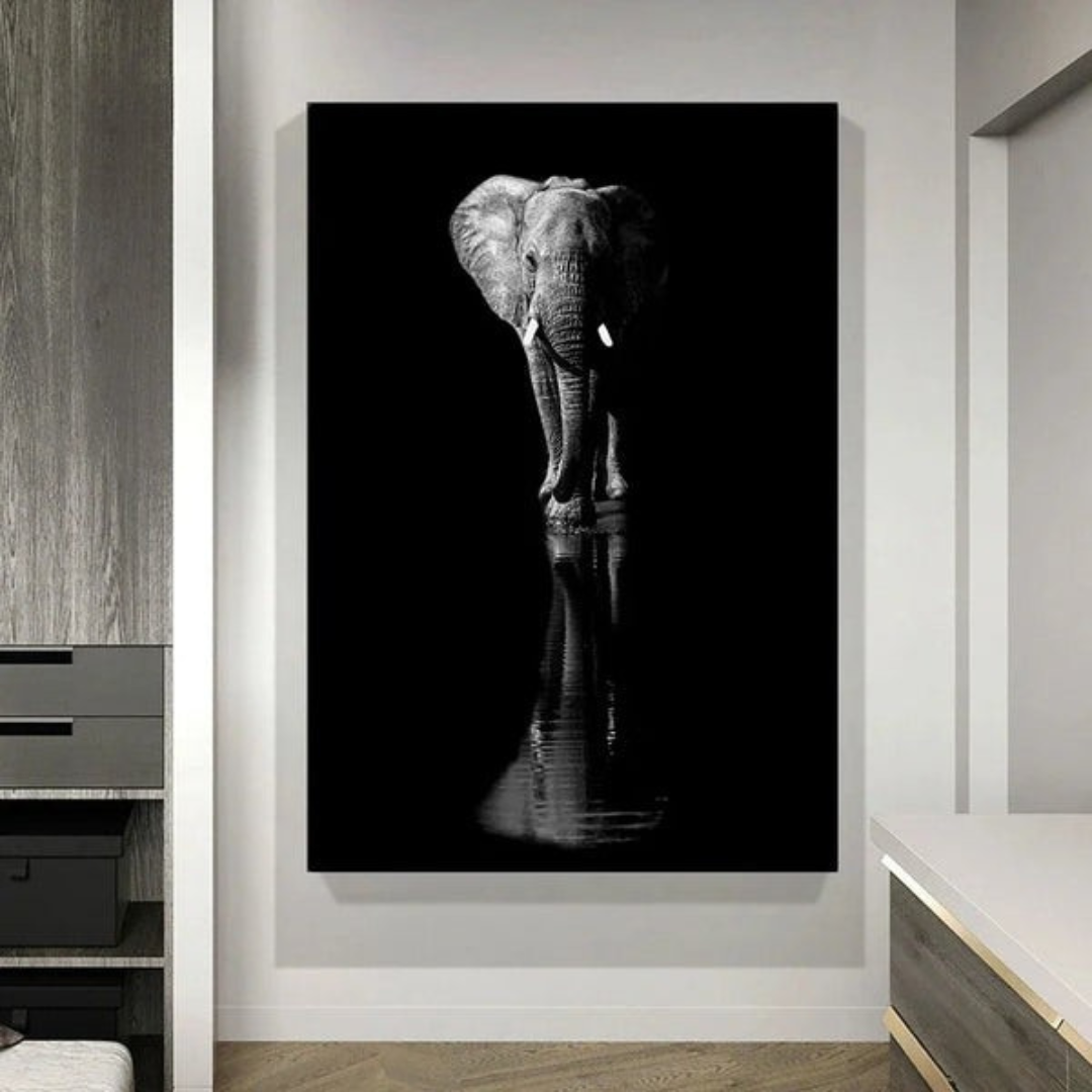 Monochrome Elephant Collection - Canvas & Curio