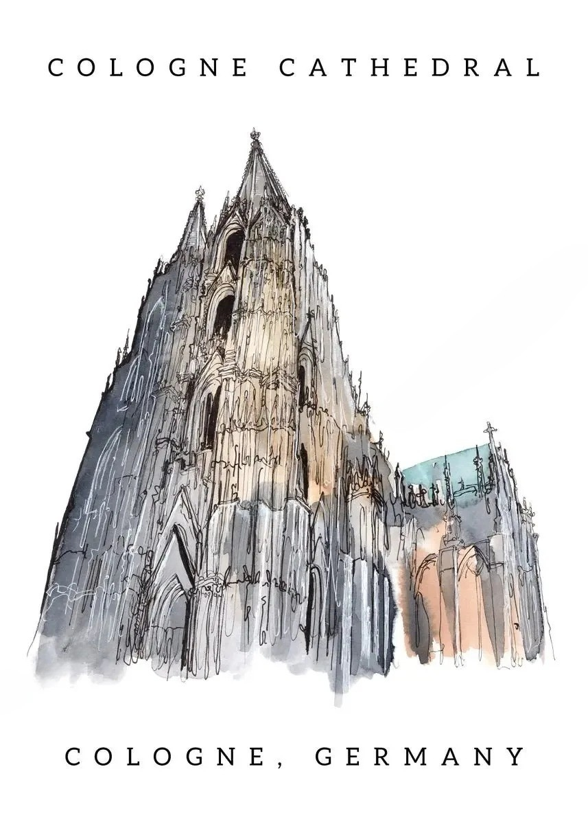Famous Landmarks Watercolor Collection - Canvas & Curio