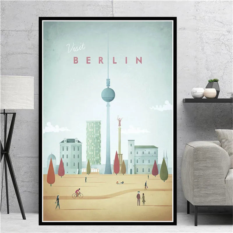 Minimalist Travel Posters Collection - Canvas & Curio