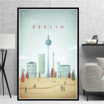 Minimalist Travel Posters Collection - Canvas & Curio