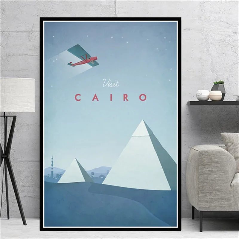 Minimalist Travel Posters Collection - Canvas & Curio