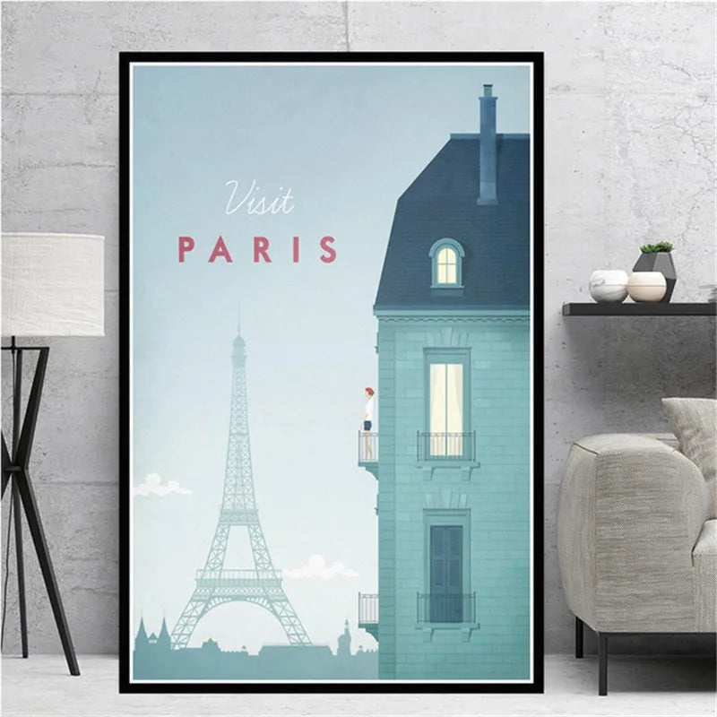 Minimalist Travel Posters Collection - Canvas & Curio
