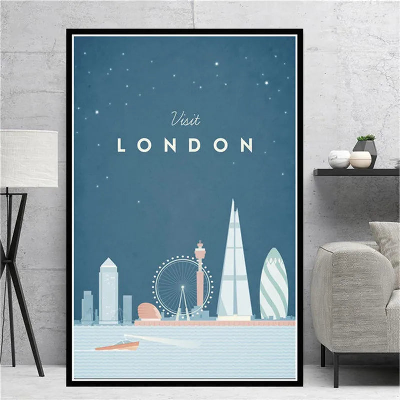 Minimalist Travel Posters Collection - Canvas & Curio