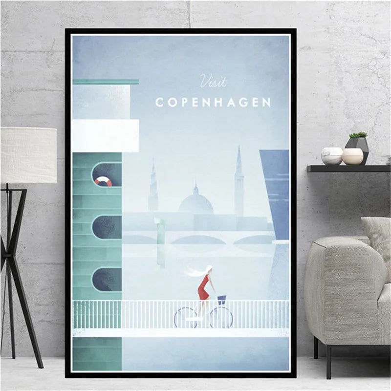 Minimalist Travel Posters Collection - Canvas & Curio