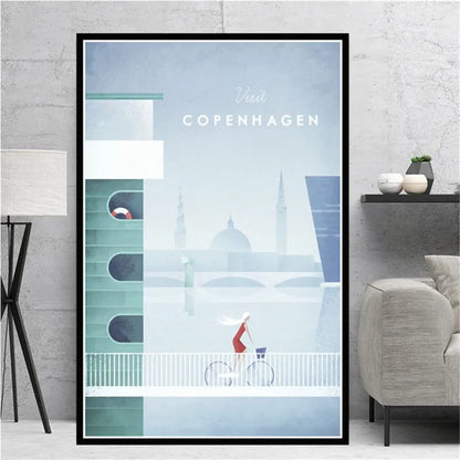 Minimalist Travel Posters Collection - Canvas & Curio