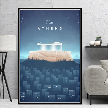 Minimalist Travel Posters Collection - Canvas & Curio