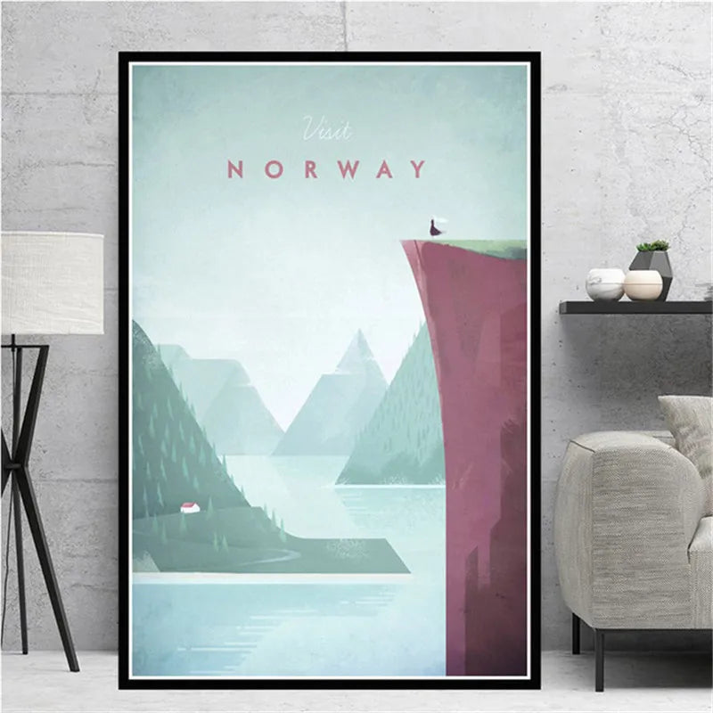 Minimalist Travel Posters Collection - Canvas & Curio