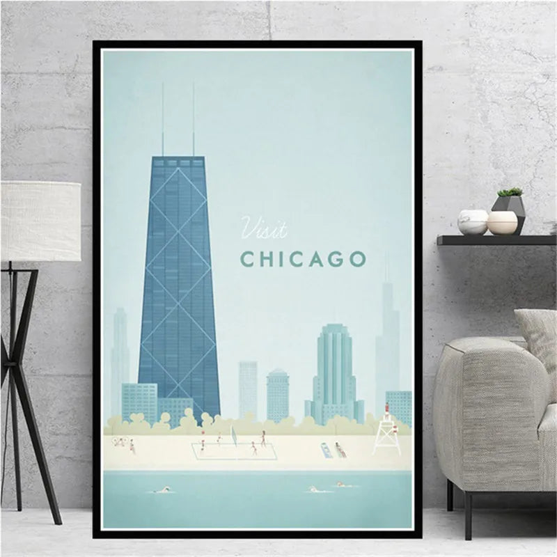 Minimalist Travel Posters Collection - Canvas & Curio
