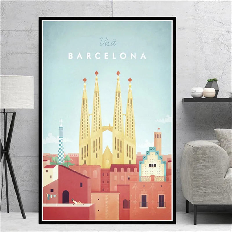 Minimalist Travel Posters Collection - Canvas & Curio