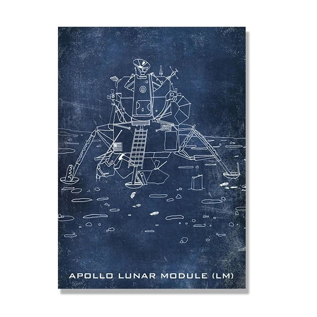 Space Shuttle Blueprint Collection - Canvas & Curio