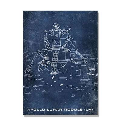 Space Shuttle Blueprint Collection - Canvas & Curio