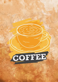 Golden Coffee Cup Illustration