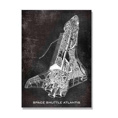 Space Shuttle Blueprint Collection - Canvas & Curio