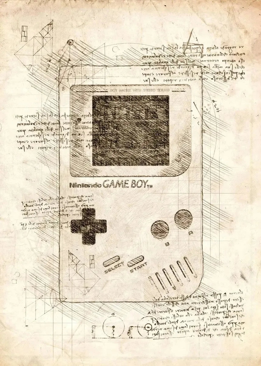 Vintage Gaming Sketch Collection - Canvas & Curio