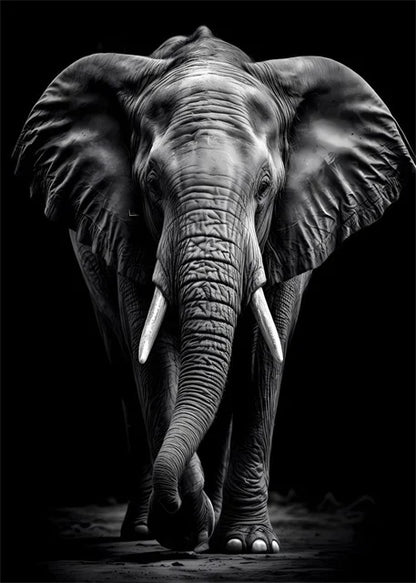 Monochrome Elephant Collection - Canvas & Curio