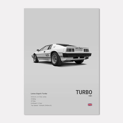 Black & White Sport Cars Collection - Canvas & Curio