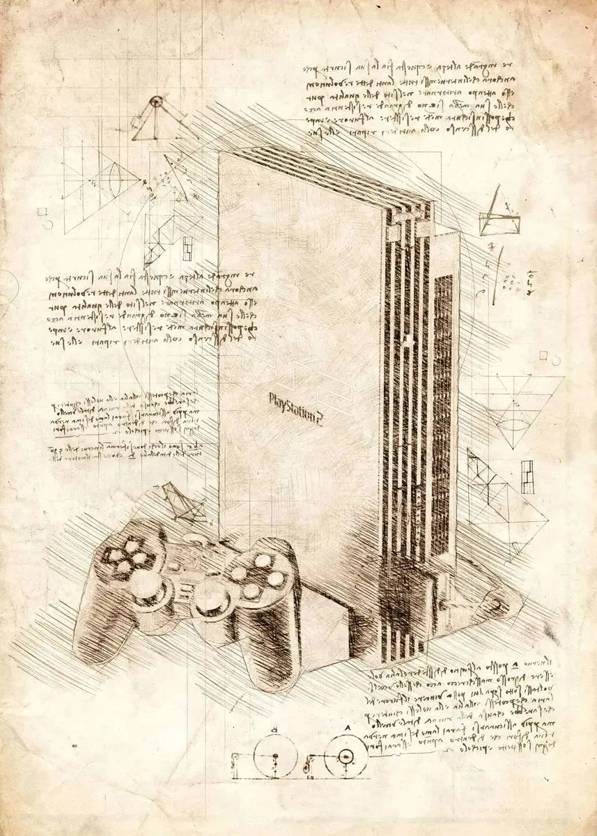Vintage Gaming Sketch Collection - Canvas & Curio