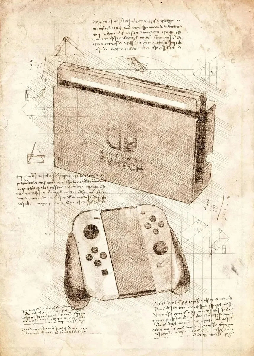 Vintage Gaming Sketch Collection - Canvas & Curio