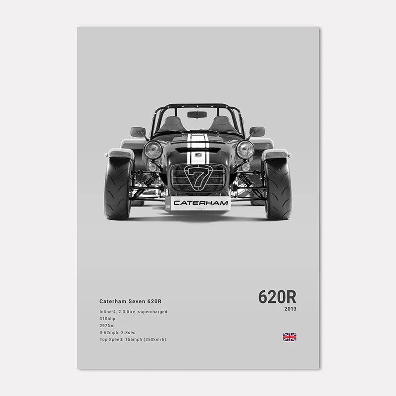 Black & White Sport Cars Collection - Canvas & Curio