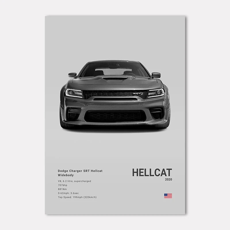 Black & White Sport Cars Collection III - Canvas & Curio