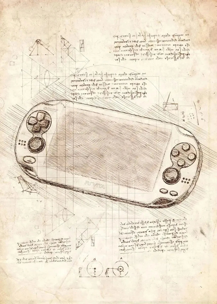 Vintage Gaming Sketch Collection - Canvas & Curio