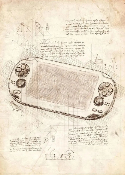 Vintage Gaming Sketch Collection - Canvas & Curio