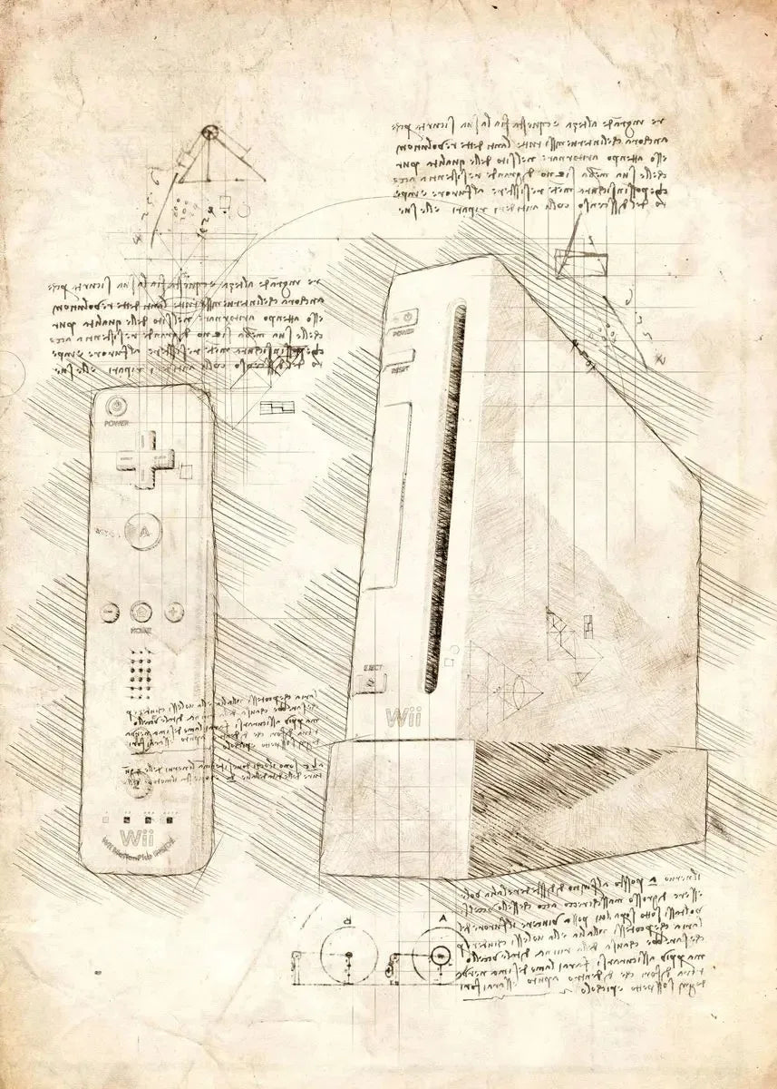 Vintage Gaming Sketch Collection - Canvas & Curio