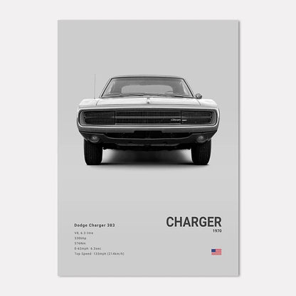 Black & White Sport Cars Collection II - Canvas & Curio