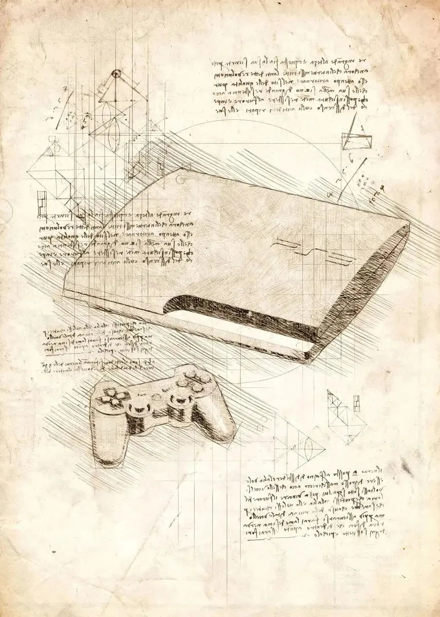 Vintage Gaming Sketch Collection - Canvas & Curio