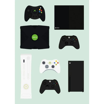 Retro Gaming Controllers Collection - Canvas & Curio