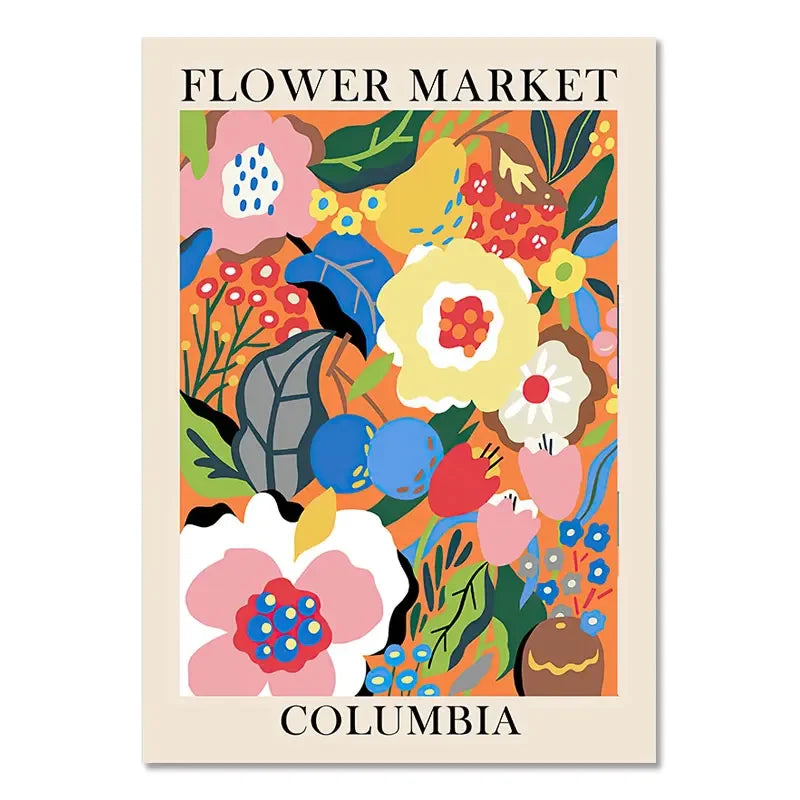 Abstract Matisse Flowers Art Collection - Canvas & Curio