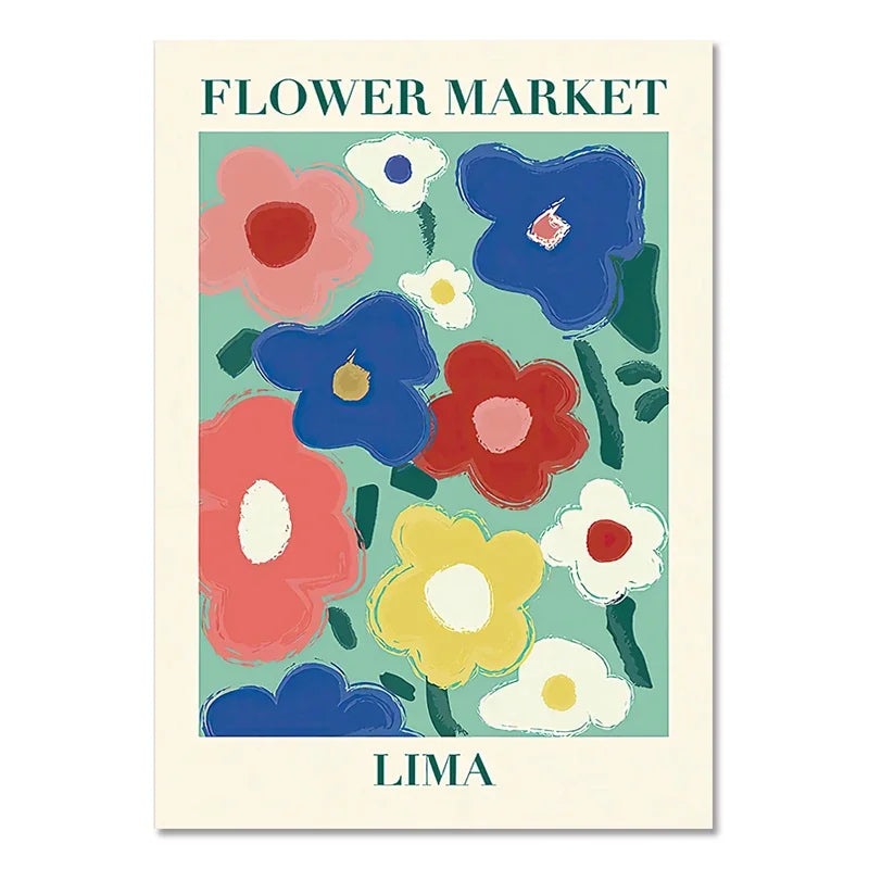 Abstract Matisse Flowers Art Collection - Canvas & Curio