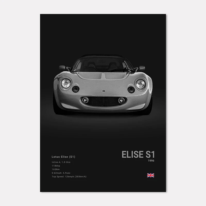 Black & White Sport Cars Collection - Canvas & Curio